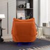 270 Swivel Glider Recliner Chair, Power Recliner Rocking Chair, USB Port Charge For Nursery Chair With Atmosphere Lamp For Living Room Bedroom Apartment - Orange - Image 11