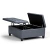 Harrison - Coffee Table Storage Ottoman - Stone Gray - Image 3
