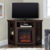 Classic Glass Door Fireplace TV Stand For Tvs Up To 55" - Brown - Image 6