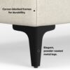 Ava - Mid Century Ottoman - Cream - Image 13