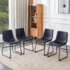 (Set of 4) Classic Chairs, A Stylish Seat Suitable For Modern Minimalist And Industrial Style Environments - Black - Image 2