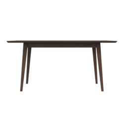 Levi - Modern Style Rectangular Dining Kitchen Table - Dark Brown / White