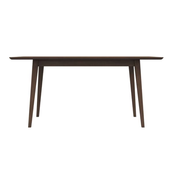 Levi - Modern Style Rectangular Dining Kitchen Table - Dark Brown / White