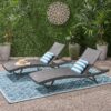 Wicker Chaise With Adjustable Reclining Seats (Set of 2) - Gray - Image 7