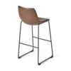 Barstool With Upholstery And Foot Rail - Vintage Brown - Image 6