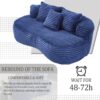 Bean Bag Sofa Lazy Sofa Durable Comfort Lounger High Back Chair For Adults And Kids, Indoor & Outdoor - Navy - Image 7