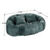Bean Bag Sofa Lazy Sofa Durable Comfort Lounger High Back Chair For Indoor & Outdoor Use - Emerald - Image 4