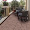 Wood Plastic Composite Deck Tiles (Set of 20), Sustainable Composite Decking Resist Rust, Water, Weather, Easy To Diy & Maintain, Ideal For Patios, Balconies, Rooftops - Coffee - Image 3