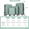 Luggage 4 Piece Lightweight Suitcase With Rotating Wheels, 24" And 28" With Tsa Lock, (16/20/24/28) - Olive Green - Image 3