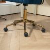 Modern Home Office Desk Chair With Adjustable Height And Swivel Wheels - Navy - Image 13