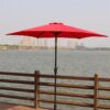 9' Pole Umbrella With Carry Bag - Red - Image 2