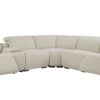Dayana - Boucle Power Recliner Sectional Sofa For 5 People With Cupholder Console Adjustable Headrest - Beige - Image 2