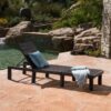 Outdoor Chaise Lounge With Wicker Design And Adjustable Backrest - Brown - Image 2