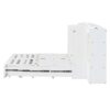 Full Size Murphy Wall Bed With Drawer And Rattan Decoration - White - Image 2
