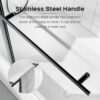 Frameless Folding Shower Doors For Bathtub - Matte Black - Image 6