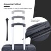 Luggage 4 Piece Lightweight Suitcase With Rotating Wheels, 24" And 28" With Tsa Lock, (16/20/24/28) - Black - Image 5