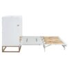 Queen Size Murphy Bed With Iron Legs, Modern Design - White - Image 7
