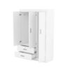 3 Door Wardrobe With 2 Drawers - White - Image 5