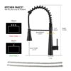 Commercial Kitchen Faucet With Pull Down Sprayer And Magnetic Docking Spray Head - Matte Black - Image 2