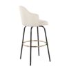 Ahoy - Contemporary Fixed Height Bar Stool Round Footrest (Set of 2) - Cream / Black - Image 4