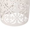 Airy - Outdoor Side Table With Lace Cut Design And Metal Frame - White - Image 5
