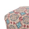 Amelia - Handcrafted Fabric Pouf, Rustic Elegance - Multicolored - Image 6