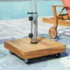 Ralph - Square Umbrella Base - Teak - Image 3