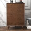 Caroline - Mid-Century Modern Dresser 5 Drawer - Dark Brown - Image 7