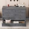 Queen Murphy Elegant Bed With Spacious Drawers - Gray - Image 17