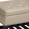 Lomond - Storage Ottoman Bench - Satin Cream - Image 8
