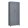 Metal Storage Cabinets, Cleaning Tool Cabinet With Locking Door, Tall Broom Tool Organizer, Large Storage Cabinet For Kitchen - Gray - Image 16