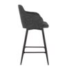 Boyne - Industrial Fixed Height Counter Stool With Square Footrest (Set of 2) - Black / Dark Gray - Image 3