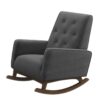 Demetrius - Rocking Chair - Dark Gray / Wood - Image 9