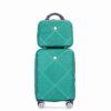 2 Piece Luggage Sets Lightweight Suitcase, Spinner Wheels, (20/14) - Dark Green - Image 4