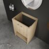 Modern Freestanding Bathroom Vanity With 2 Soft Closing Doors, Excluding Sink - Oak - Image 6