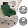 Adjustable Office Chair, Home Bedroom, Ergonomic Swivel Chair, Backrest Seat, Comfortable For Long Sitting - Green - Image 18