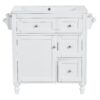 Bathroom Vanity With Top Sink, Modern Bathroom Storage Cabinet & 2 Drawers And A Tip-Out Drawer, Single Sink Bathroom Vanity - White - Image 16