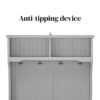 Modern 3 In 1 Hallway Hall Tree With Storage Drawers, Coat Rack, Shoe Rack Bench, And Cushion - Gray - Image 6