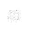 Alexa - Mid-Century Modern Style Night Stand - Brown - Image 7