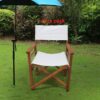 Folding Director Chair Canvas (Set of 2) - White - Image 4