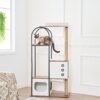 Cat Climbing Frame, Cat Tree, Modern Cat Tower, Multi-Level Cat Condo With 1 Caves, 2 Scratching Posts, Perch, For Indoor Cats - White / Vintage - Image 11