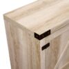 Rustic Farmhouse Double Barn Door 70" TV Stand For 80" TVs With Center Shelves - White Oak - Image 4