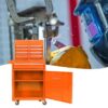 Rolling Tool Chest, 5 Drawer Tool Box Organizer With Lockable Wheels & Sliding Drawers & Detachable Top & Adjustable Shelf, Tool Storage Cabinet For Garage Workshop - Orange - Image 17