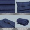 72.83" Outdoor Lounge Chairs (Set of 2), Cushion Replacement Patio Funiture Seat Cushion Chaise Lounge Cushion - Navy Blue - Image 9