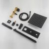 Brass Shower System With 10" Rainfall Shower Head And Handheld Sprayer - Matte Black - Image 5