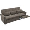 2 In 1 Sofa 3 Seater With Sofa Bed And Reversible Recliner - Dark Gray - Image 13