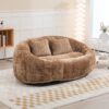 Bean Bag Sofa Lazy Sofa Durable Comfort Lounger High Back Bean Bag Chair Couch - Coffee - Image 12