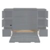 Twin Size Murphy Bed With Drawers, Cabinets, USB Ports Material - Gray - Image 9