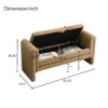 Modern Teddy Bed End Bench With Arms And Storage, Upholstered Large Foot Rest Stool, Comfy Window Vanity Bench For Living Room, Dorm, Coffee Table, Teddy - Coffee - Image 10
