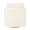 360° Swivel Chair With Upholstered Curved Design - Beige - Image 15